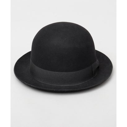 レックハッター Req Hatter ボーラーハット ウール100％ ドームクラウン 上向きブリム グログランリボン サイズ調節可能 （ベージュ）｜詳細画像