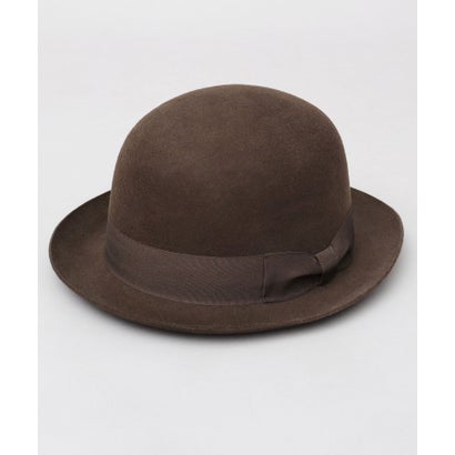 レックハッター Req Hatter ボーラーハット ウール100％ ドームクラウン 上向きブリム グログランリボン サイズ調節可能 （ブラック）｜詳細画像