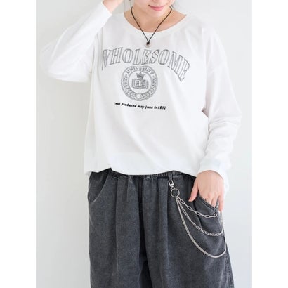 リジェイ＆スプル Re-J&SUPURE アソート柄刺繍ロングTシャツ （濃グレー）｜詳細画像