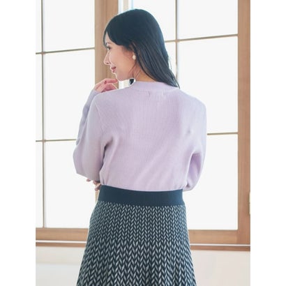 ビジュー付きニットトップス （オフホワイト）｜詳細画像
