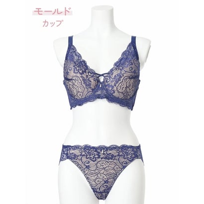 【脇高】[D85-I95］レーススピンドルブラ＆ショーツ(モールドカップ) （ピンク）｜詳細画像