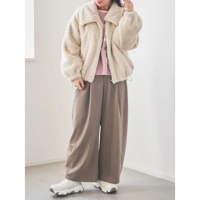 フェイクファーブルゾン （モカ茶）｜詳細画像