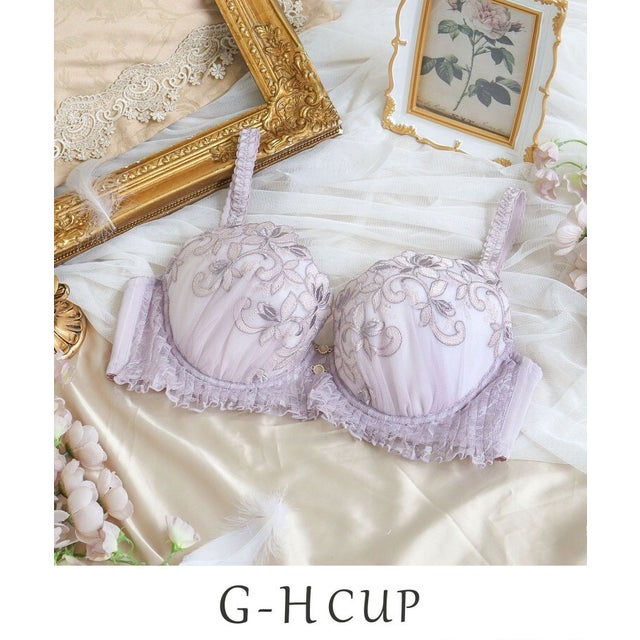 ◆ナタリー ブラジャー （GーH） ＜Glamor Bra／バストアップタイプ＞ （パープル(083)）