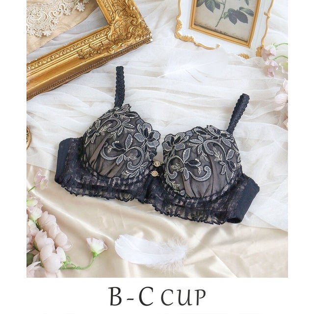 ◆ナタリー ブラジャー （BーC） ＜Side Shape（サイドシェイプ）＞ （ブラック(019)）