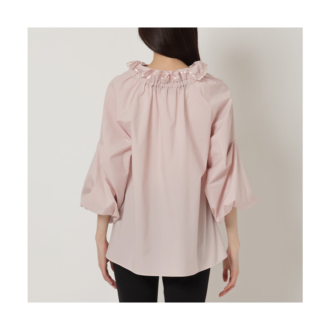 ローズティアラ RoseTiara バルーン袖ブラウス （ダークブルー） -靴 