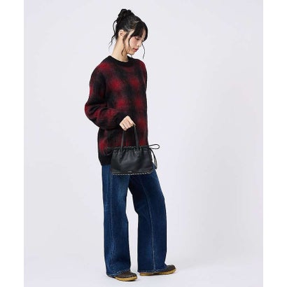 【YAHKI】YH-827 HAND BAG/巾着バッグ/スタッズ/レザーバッグ （ブラック）｜詳細画像