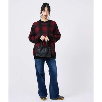 【YAHKI】YH-827 HAND BAG/巾着バッグ/スタッズ/レザーバッグ （ブラック）｜詳細画像
