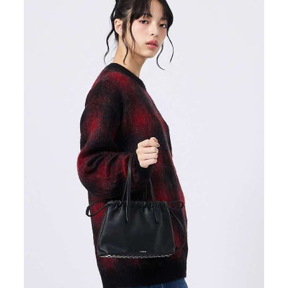 【YAHKI】YH-827 HAND BAG/巾着バッグ/スタッズ/レザーバッグ （ブラック）｜詳細画像
