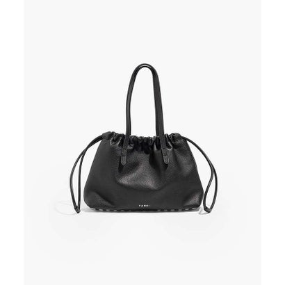 【YAHKI】YH-827 HAND BAG/巾着バッグ/スタッズ/レザーバッグ （ブラック）｜詳細画像