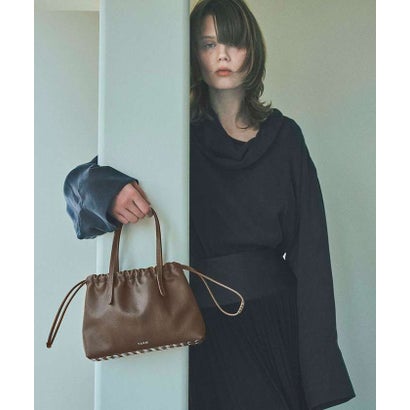 【YAHKI】YH-827 HAND BAG/巾着バッグ/スタッズ/レザーバッグ （ブラック）｜詳細画像