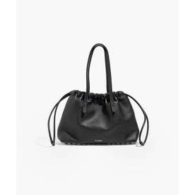 【YAHKI】YH-827 HAND BAG/巾着バッグ/スタッズ/レザーバッグ （ブラック）