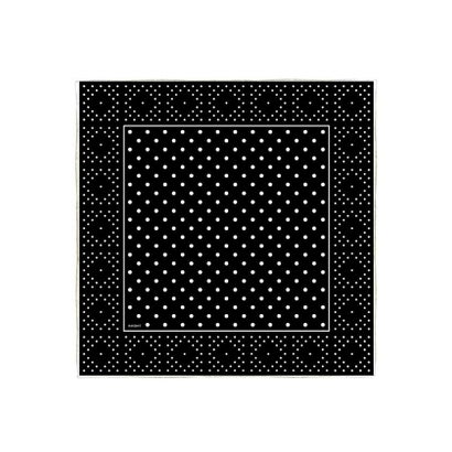 ルージュ ヴィフ ラクレ Rouge vif la cle 【manipuri/マニプリ】ジオメドット スカーフ 65×65 （ブラック）｜詳細画像