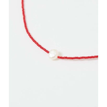 ルージュ ヴィフ ラクレ Rouge vif la cle 【chibi jewels】AmuletNecklce/ビーズネックレス/パール （レッド）｜詳細画像