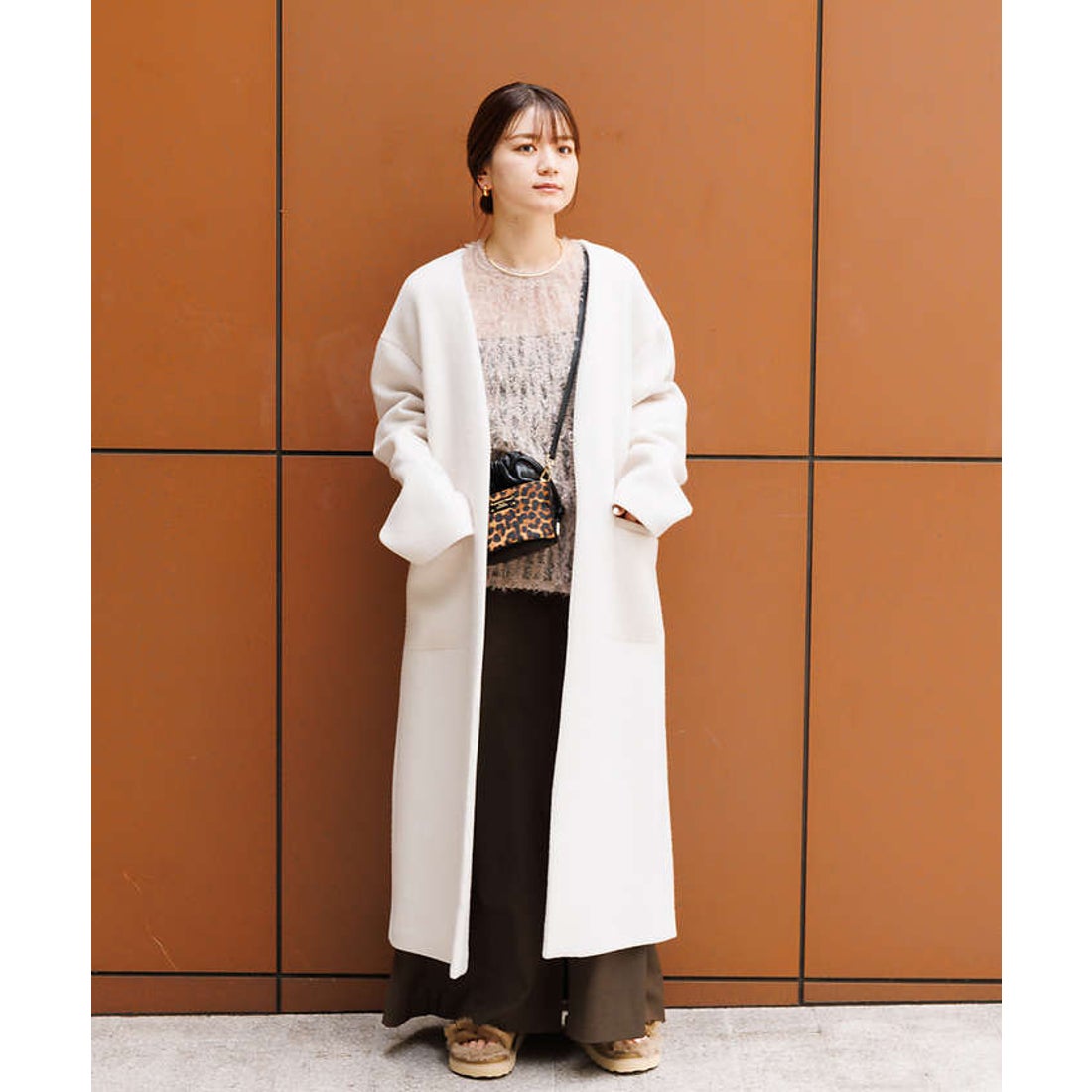 ルージュ ヴィフ ラクレ Rouge vif la cle ノーカラー ロングコート 