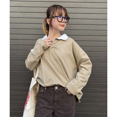 ルージュ ヴィフ ラクレ Rouge vif la cle 【MICA＆DEAL / マイカ＆ディール】ラガーシャツ / ロングスリーブTシ （ネイビー）｜詳細画像