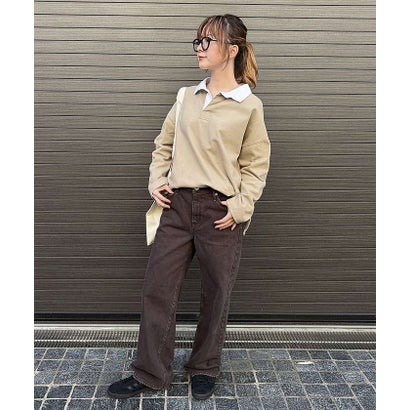 ルージュ ヴィフ ラクレ Rouge vif la cle 【MICA＆DEAL / マイカ＆ディール】ラガーシャツ / ロングスリーブTシ （パープル）｜詳細画像