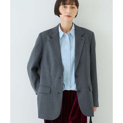 ルージュ ヴィフ ラクレ Rouge vif la cle ウール混ストレッチツイルシングルテーラージャケット【予約】 （チェック）｜詳細画像