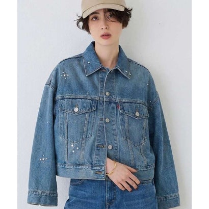 ルージュ ヴィフ ラクレ Rouge vif la cle 【Levi's/リーバイス】デニムスタッズトラッカージャケット/Gジャン/クロッ （ブルー）｜詳細画像