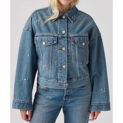 ルージュ ヴィフ ラクレ Rouge vif la cle 【Levi's/リーバイス】デニムスタッズトラッカージャケット/Gジャン/クロッ （ブルー）｜詳細画像