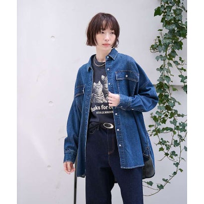 ルージュ ヴィフ ラクレ Rouge vif la cle 【Healthy denim / ヘルシーデニム】Almond / デニムシャツ （ライトブルー）｜詳細画像