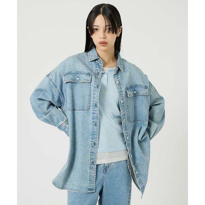 ルージュ ヴィフ ラクレ Rouge vif la cle 【Healthy denim / ヘルシーデニム】Almond / デニムシャツ （ライトブルー）｜詳細画像