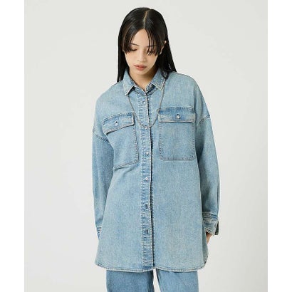 ルージュ ヴィフ ラクレ Rouge vif la cle 【Healthy denim / ヘルシーデニム】Almond / デニムシャツ （ダークネイビー）｜詳細画像