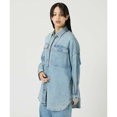 ルージュ ヴィフ ラクレ Rouge vif la cle 【Healthy denim / ヘルシーデニム】Almond / デニムシャツ （ダークネイビー）｜詳細画像
