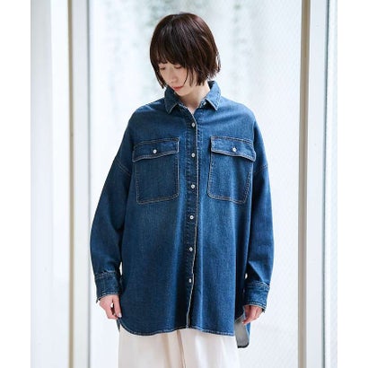 ルージュ ヴィフ ラクレ Rouge vif la cle 【Healthy denim / ヘルシーデニム】Almond / デニムシャツ （ダークネイビー）｜詳細画像