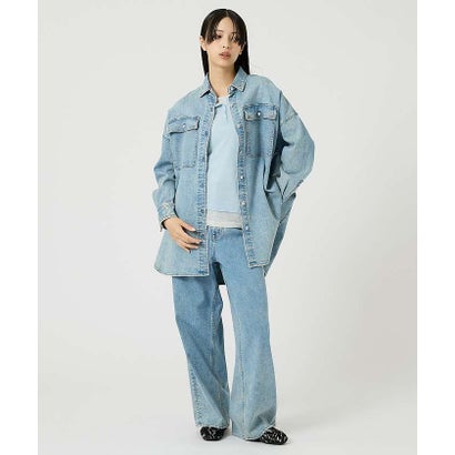ルージュ ヴィフ ラクレ Rouge vif la cle 【Healthy denim / ヘルシーデニム】Almond / デニムシャツ （ダークネイビー）｜詳細画像