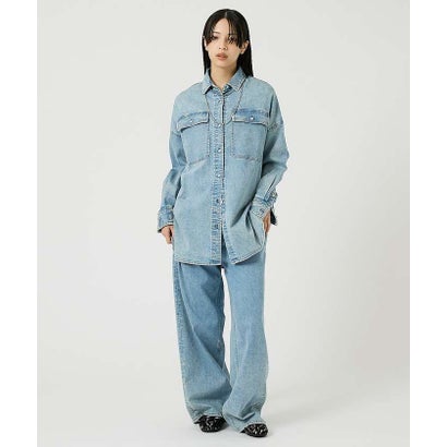 ルージュ ヴィフ ラクレ Rouge vif la cle 【Healthy denim / ヘルシーデニム】Almond / デニムシャツ （ダークネイビー）｜詳細画像
