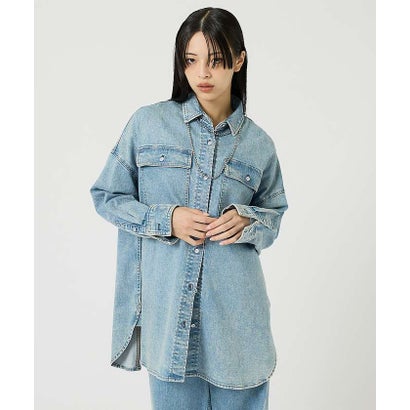 ルージュ ヴィフ ラクレ Rouge vif la cle 【Healthy denim / ヘルシーデニム】Almond / デニムシャツ （ダークネイビー）｜詳細画像