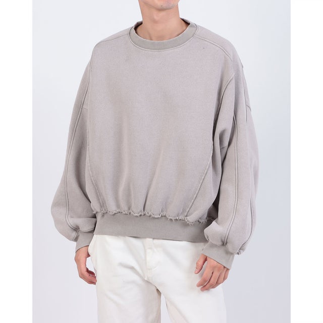 ブリーチ加工ルーズスウェット （GRAY）