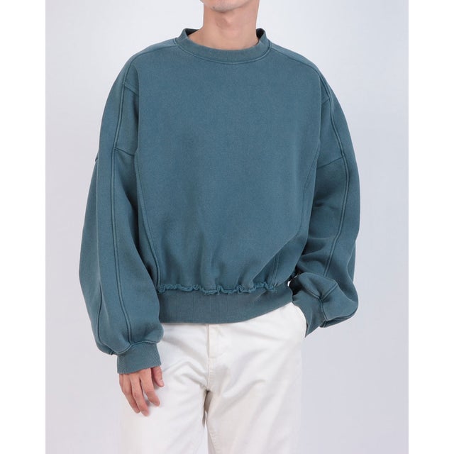 ブリーチ加工ルーズスウェット （BLUE）