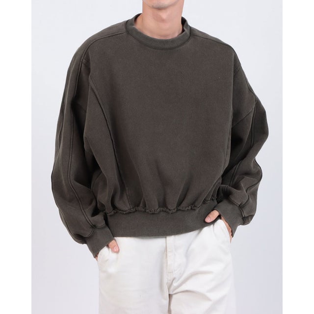 ブリーチ加工ルーズスウェット （BLACK）