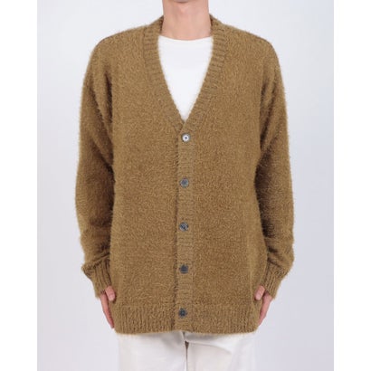 シャギーニット カーディガン （KHAKI）｜詳細画像