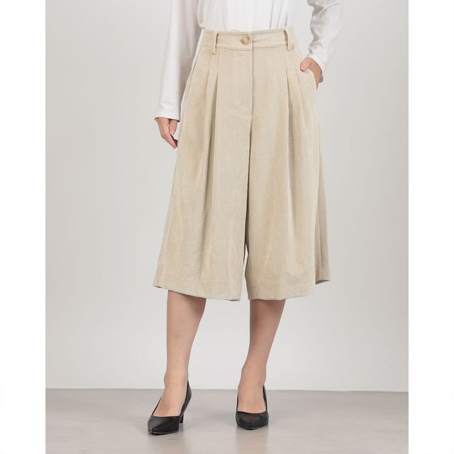 コーデュロイガウチョパンツ （Beige Scuro）