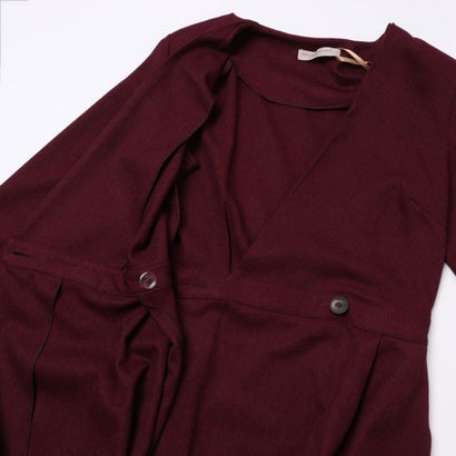 ラップフレアワンピース （Bordeaux Rosso）｜詳細画像