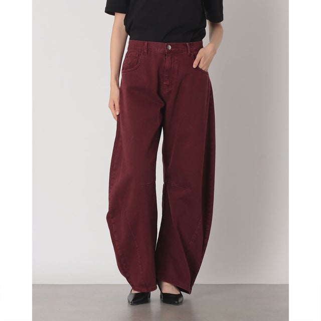 カラーデニムカーブパンツ （Bordeaux Rosso）