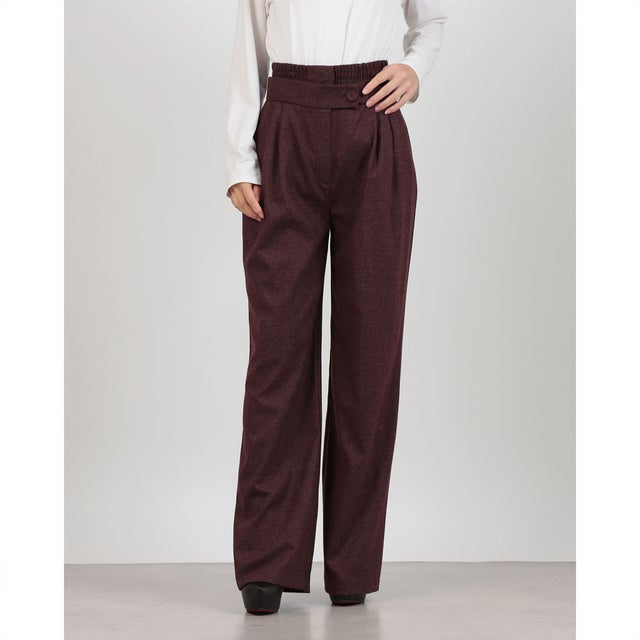 ウエストレイヤードタックパンツ （Bordeaux Rosso）
