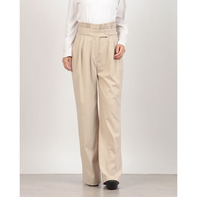 ウエストレイヤードタックパンツ （Beige Chiaro）