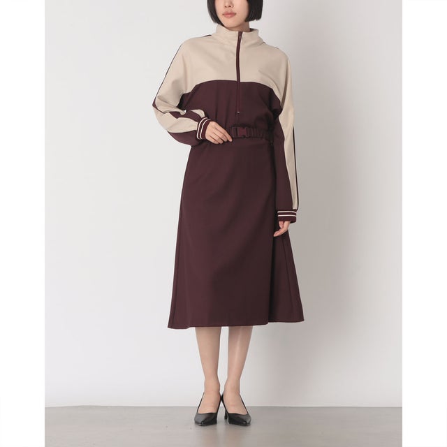 バイカラースポーティーワンピース （var.Rosso Bordeaux）