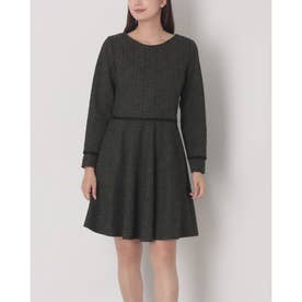 ラインポイントツイードフレアワンピース （var.Verde Militare）