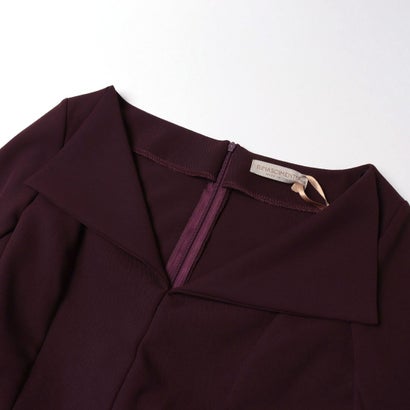 Belt付胸元デザインオールインワン （Bordeaux Rosso）｜詳細画像