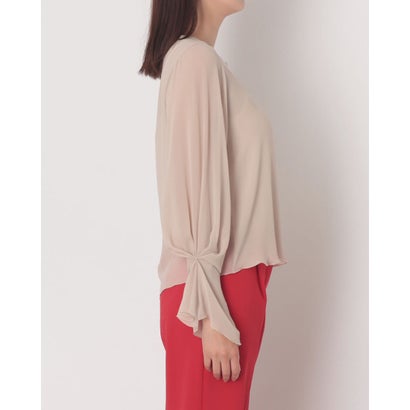 ロングスリーブシフォンブラウス （Tortora Beige）｜詳細画像