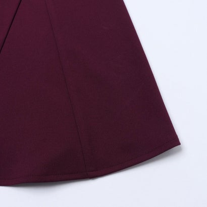 胸元開きデザインフレアワンピース （Bordeaux Rosso）｜詳細画像