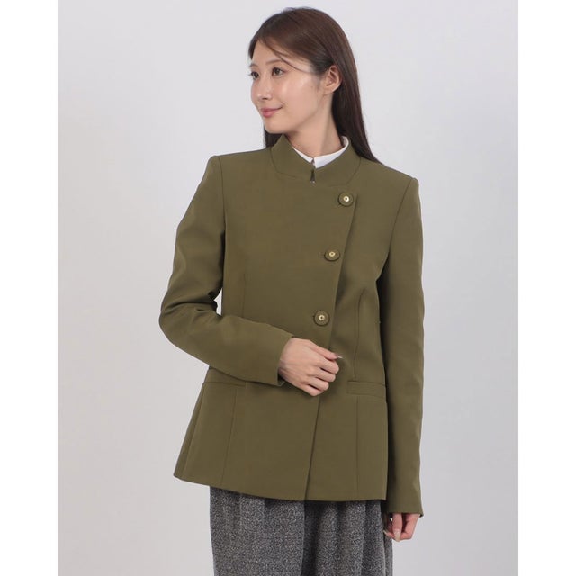 サイドボタンデザインジャケット （Militare Verde）