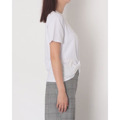 裾絞り素材切替 Tシャツ （Bianco）｜詳細画像
