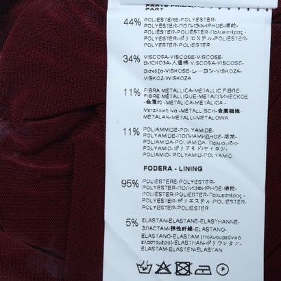 ラメデザイン生地VネックTワンピースS （Bordeaux Rosso）｜詳細画像