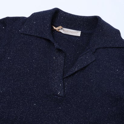 リナシメント RINASCIMENTO スキッパーデザインラメニット （Blu Navy）｜詳細画像