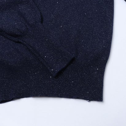 リナシメント RINASCIMENTO スキッパーデザインラメニット （Blu Navy）｜詳細画像